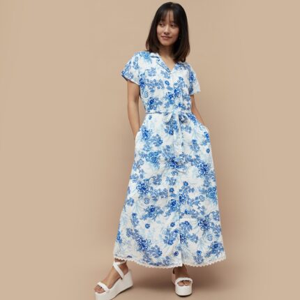 COLOUR ME Floral Printed Maxi Dress