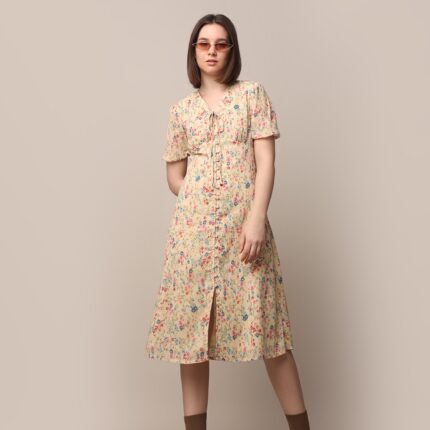 ONLY Floral Print Midi Dress