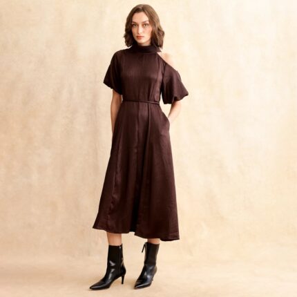 RAREISM Textured Flared Dress