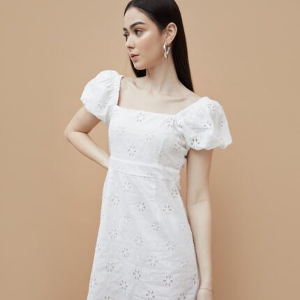 GINGER Schiffli A-line Dress