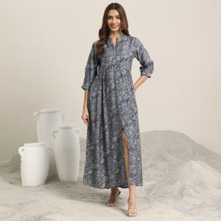 LIBAS Floral Print A-Line Dress