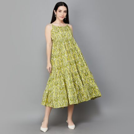 LIBAS Printed Flared Dress