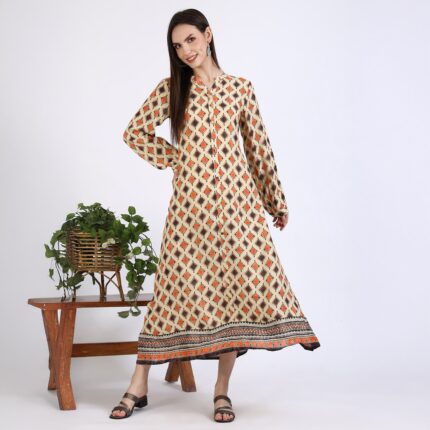 AURELIA Geometric Print Asymmetric Dress