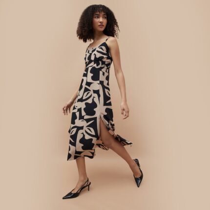 GINGER Abstract Print A-line Dress